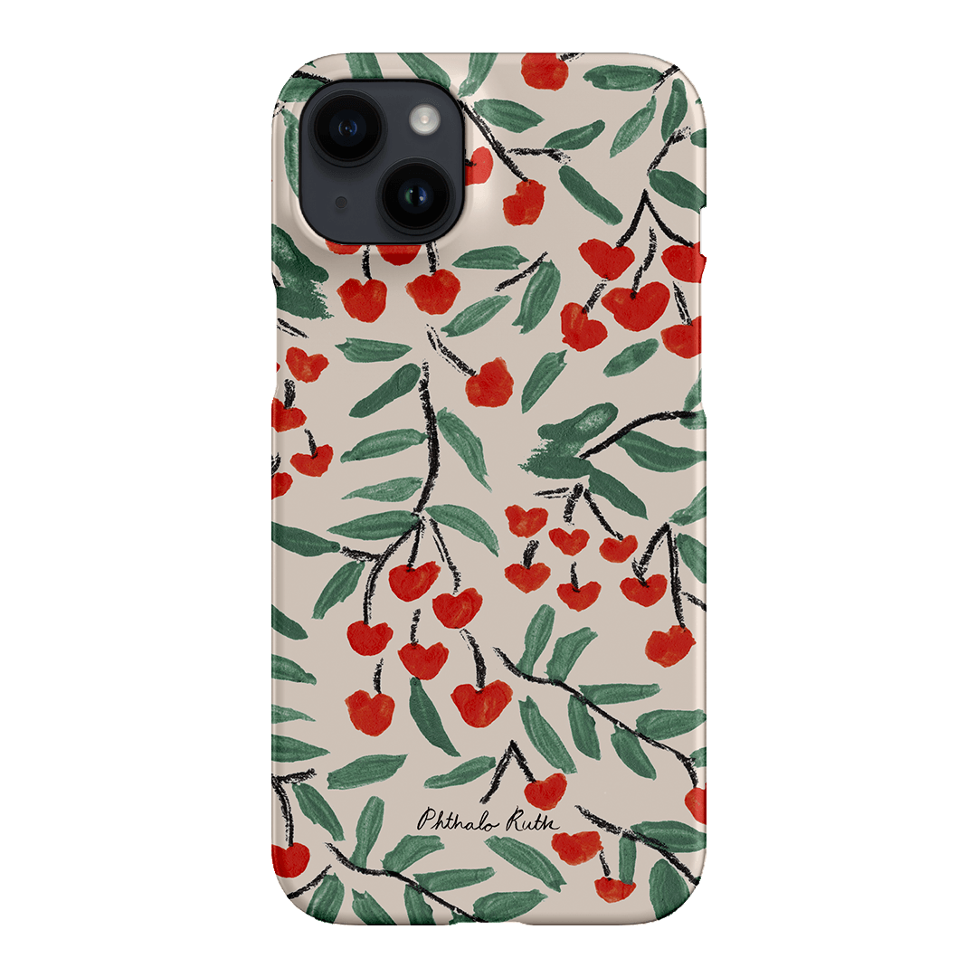 Cherry Love Printed Phone Cases iPhone 14 Plus / Snap by Phthalo Ruth - The Dairy
