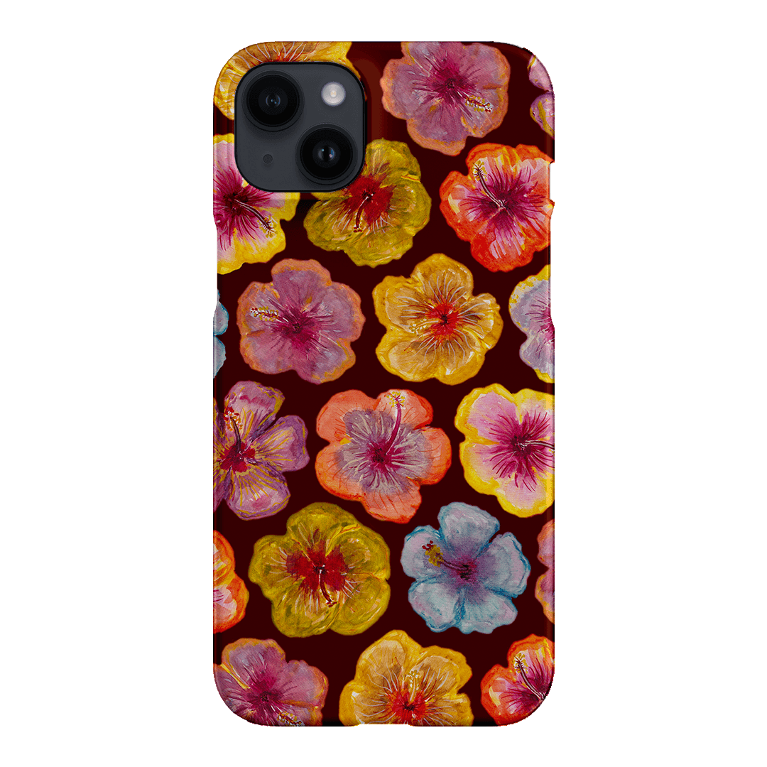 Hibiscus Holiday Rouge Printed Phone Cases iPhone 14 Plus / Snap by BG. Studio - The Dairy