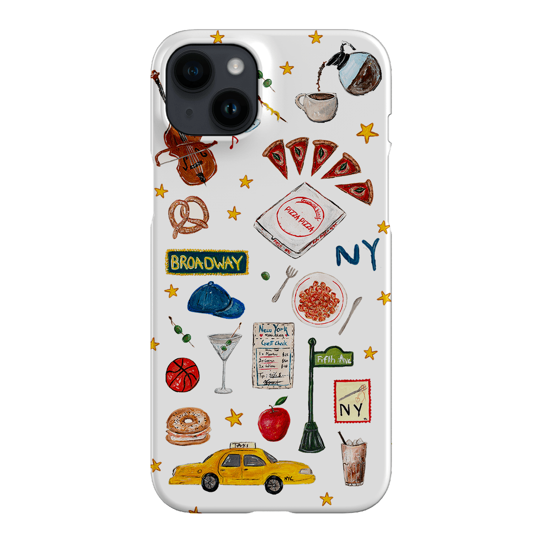 NYC White Printed Phone Cases iPhone 14 Plus / Snap by BG. Studio - The Dairy