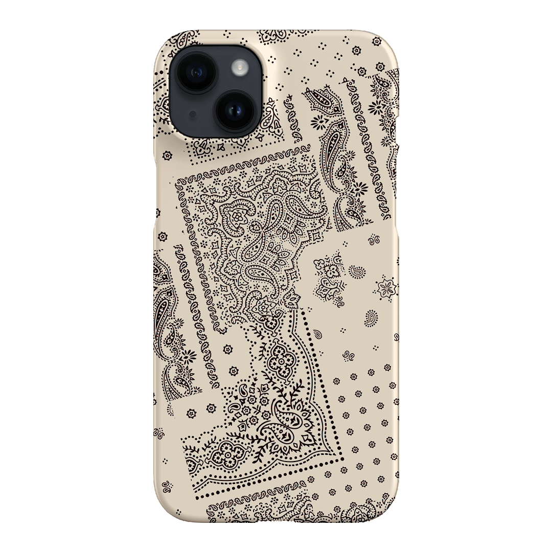 Paisley Ecru Printed Phone Cases iPhone 14 Plus / Snap by The Dairy - The Dairy