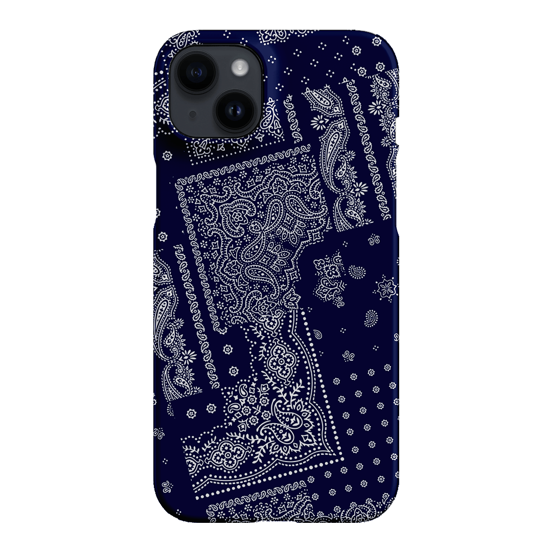 Paisley Indigo Printed Phone Cases iPhone 14 Plus / Snap by The Dairy - The Dairy