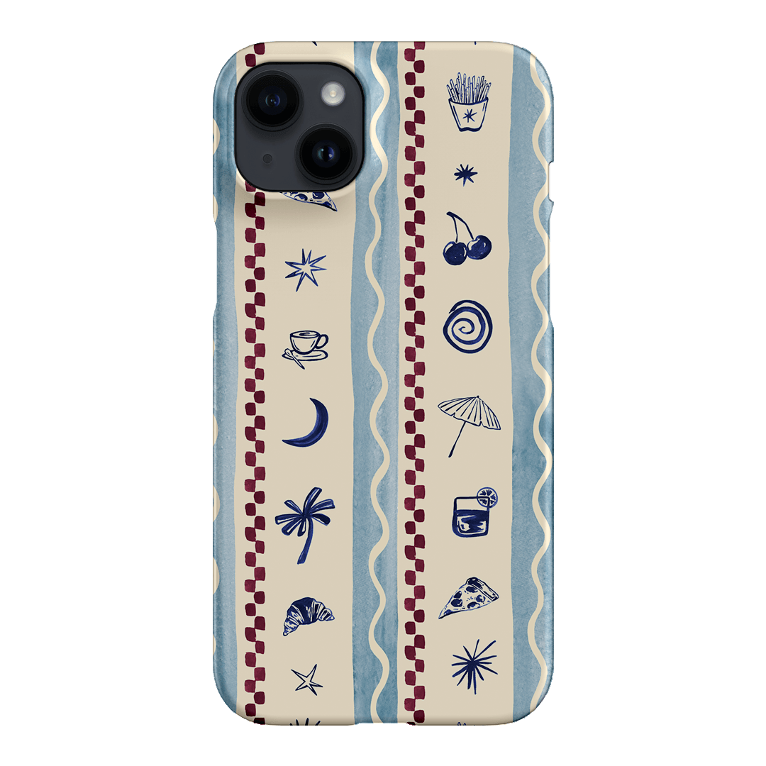 Summer Snacks Blue Printed Phone Cases iPhone 14 Plus / Snap by Charlie Taylor - The Dairy