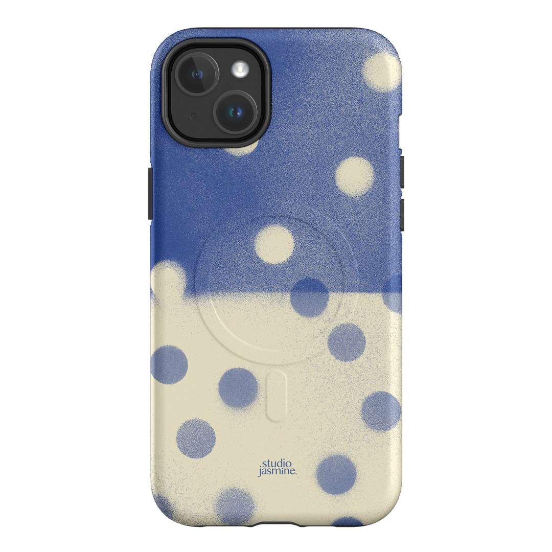 Bleu Polka Dot Printed Phone Cases iPhone 14 Plus / Armoured MagSafe by Jasmine Dowling - The Dairy