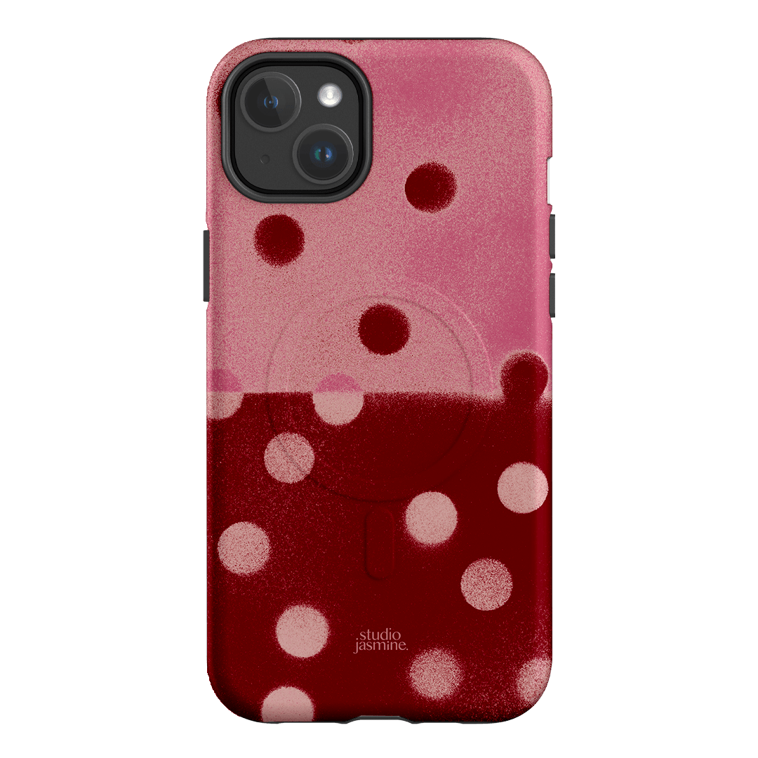 Cherry Polka Dot Printed Phone Cases iPhone 14 Plus / Armoured MagSafe by Jasmine Dowling - The Dairy