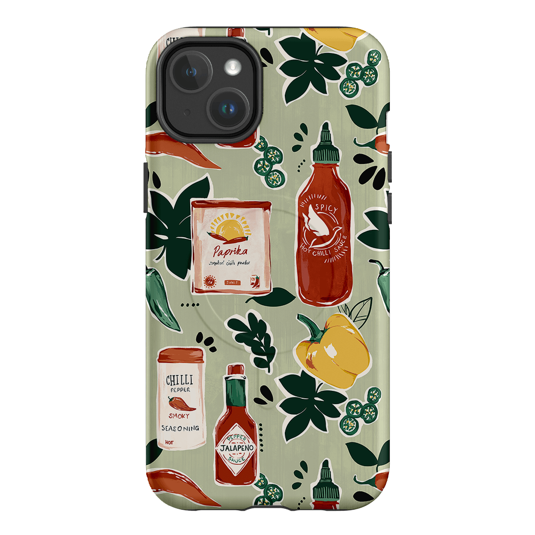 Chilli Pepper Printed Phone Cases iPhone 14 Plus / Armoured MagSafe by Charlie Taylor - The Dairy