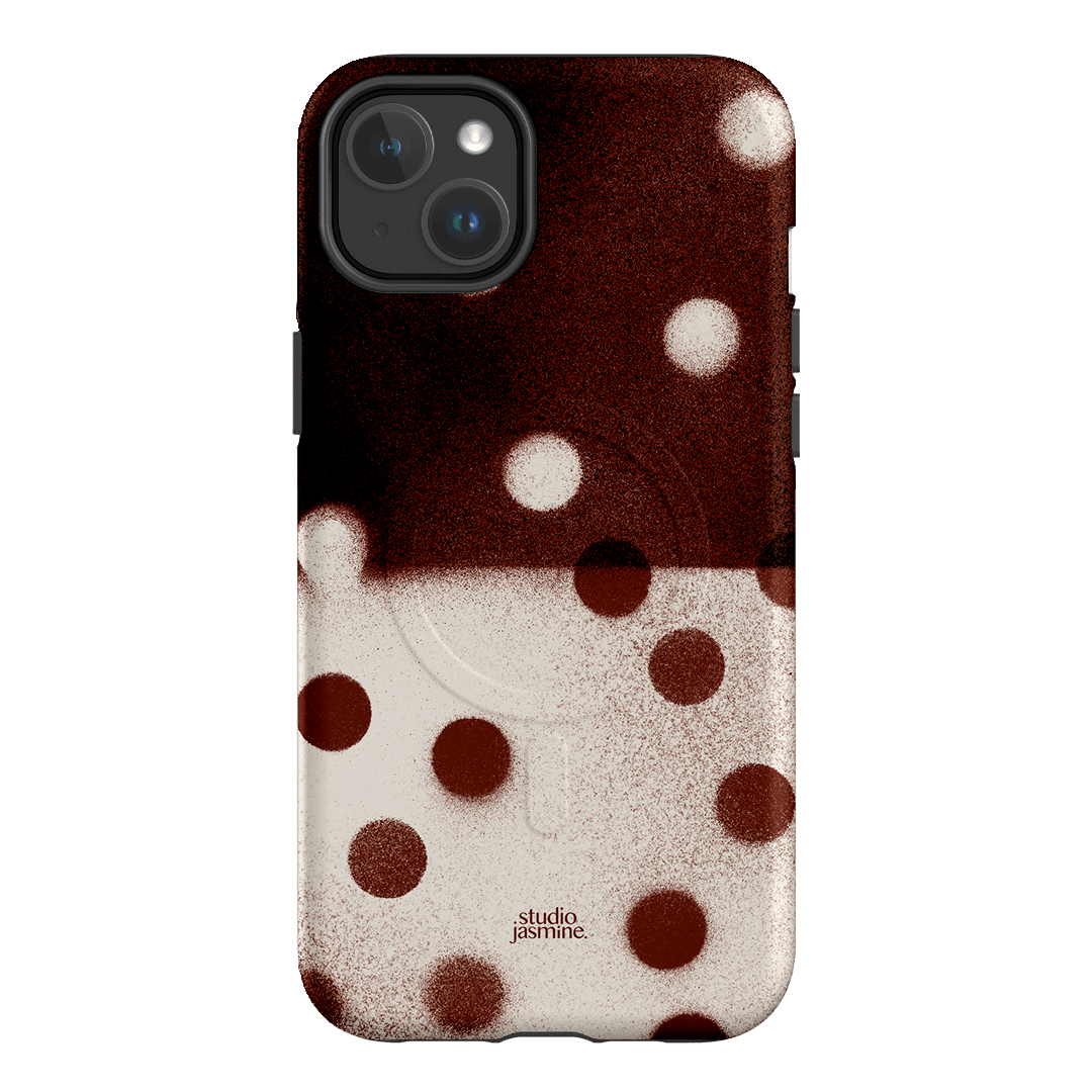 Espresso Polka Dot Printed Phone Cases iPhone 14 Plus / Armoured MagSafe by Jasmine Dowling - The Dairy