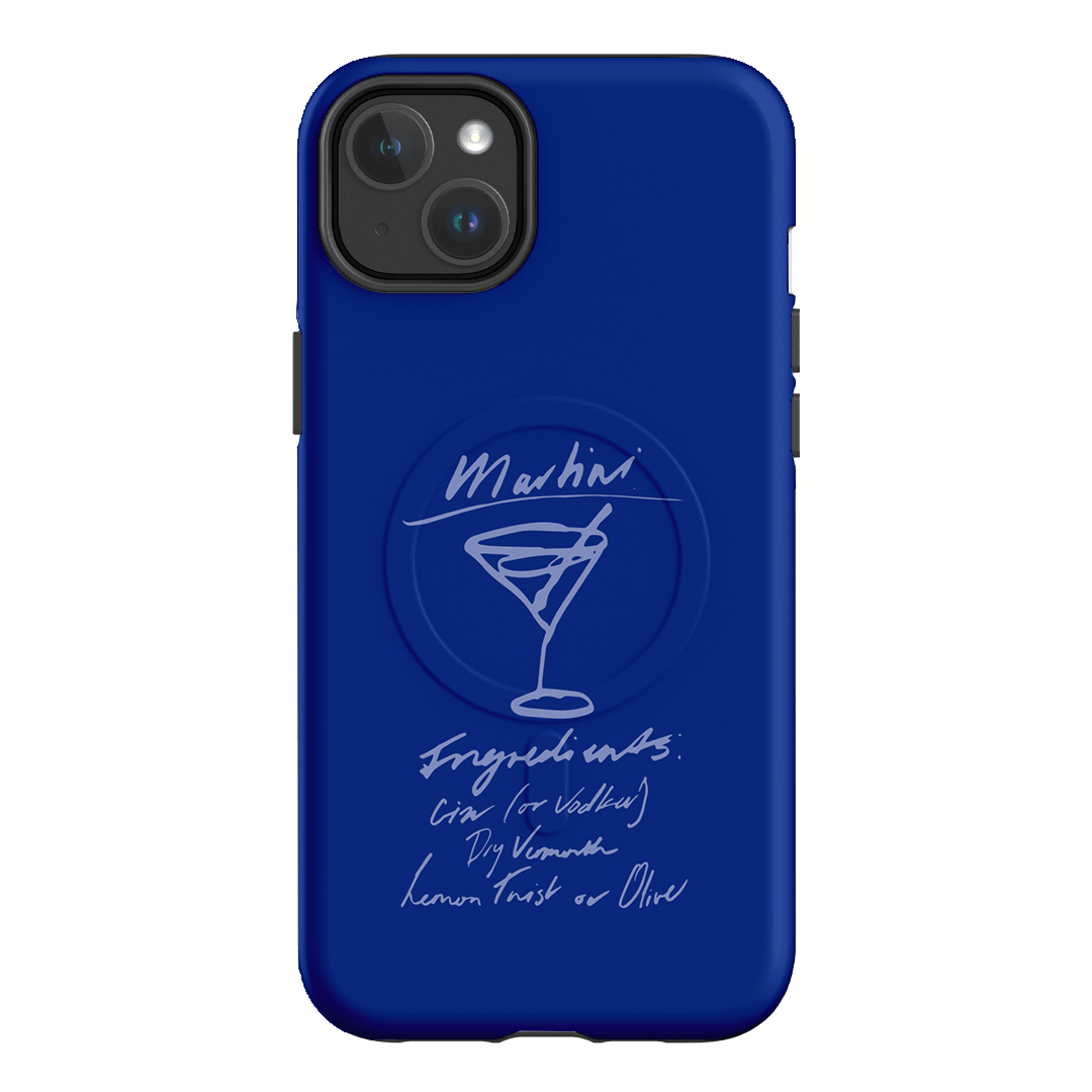 Martini Mood Blue Printed Phone Cases iPhone 14 Plus / Armoured MagSafe by The Dairy - The Dairy