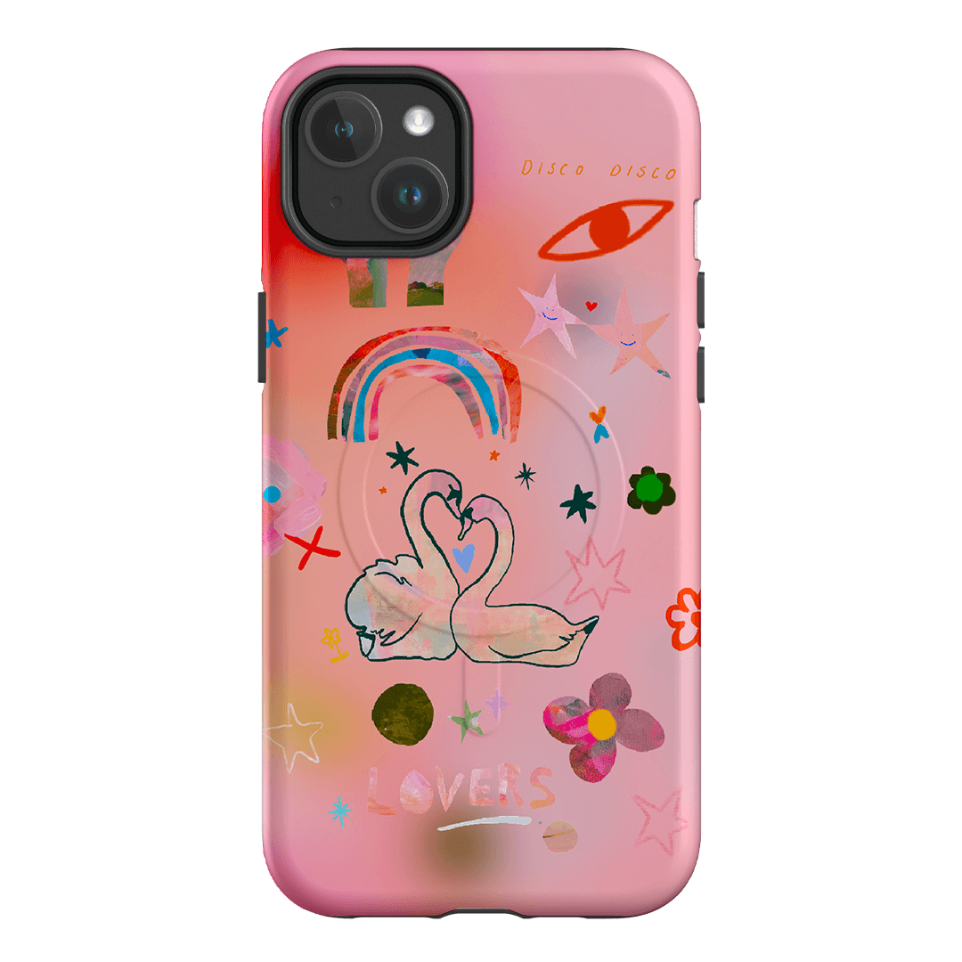 Pink Swan Printed Phone Cases iPhone 14 Plus / Armoured MagSafe by Kate Eliza - The Dairy