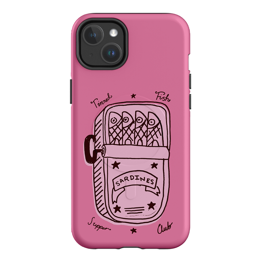 Sardine Social Pink Printed Phone Cases iPhone 14 Plus / Armoured MagSafe by The Dairy - The Dairy