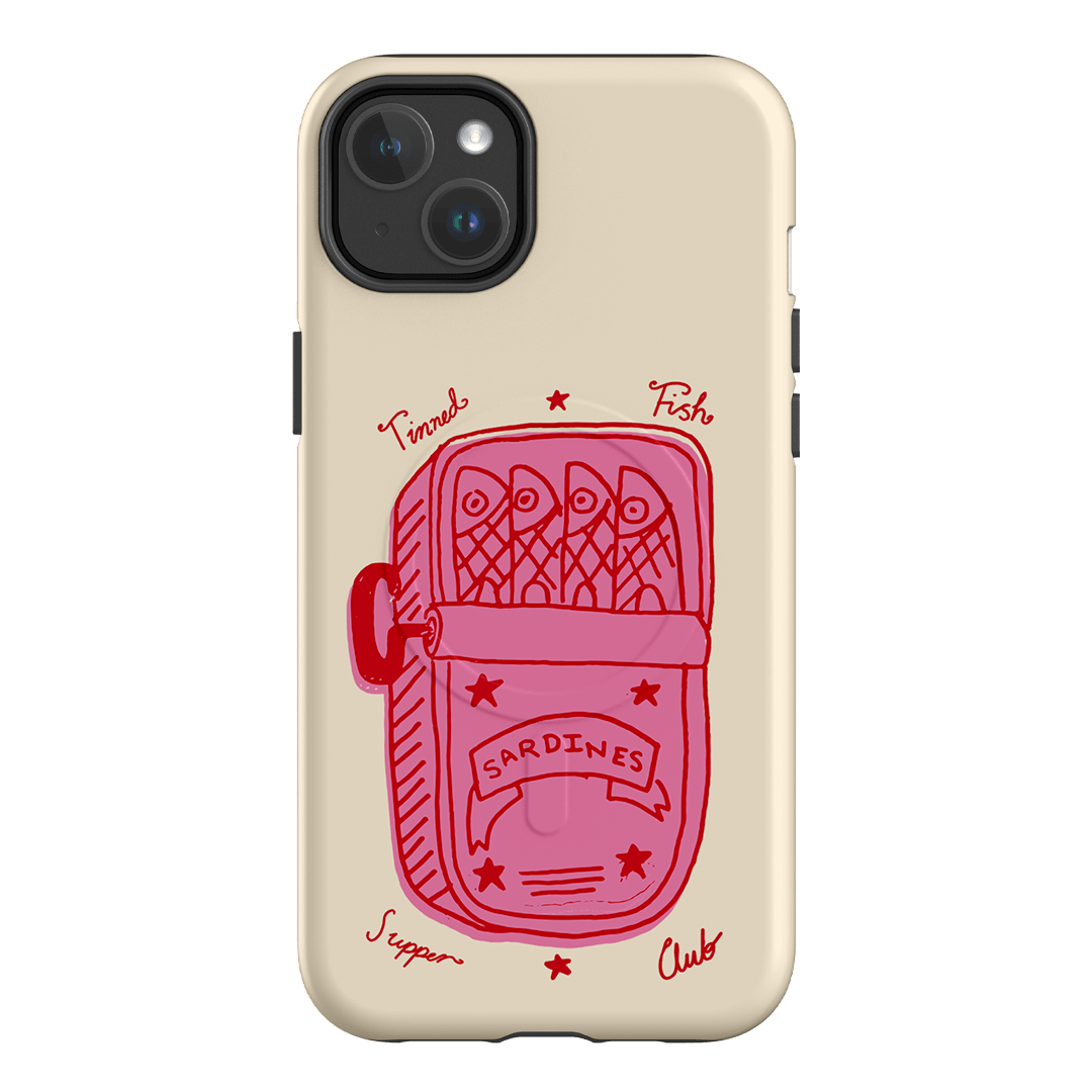 Sardine Social Red Printed Phone Cases iPhone 14 Plus / Armoured MagSafe by The Dairy - The Dairy