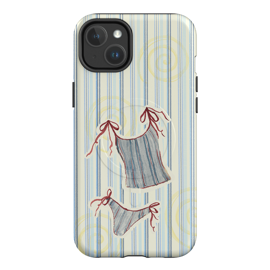 Stripe Tankini Printed Phone Cases iPhone 14 Plus / Armoured MagSafe by Kayla Carr - The Dairy