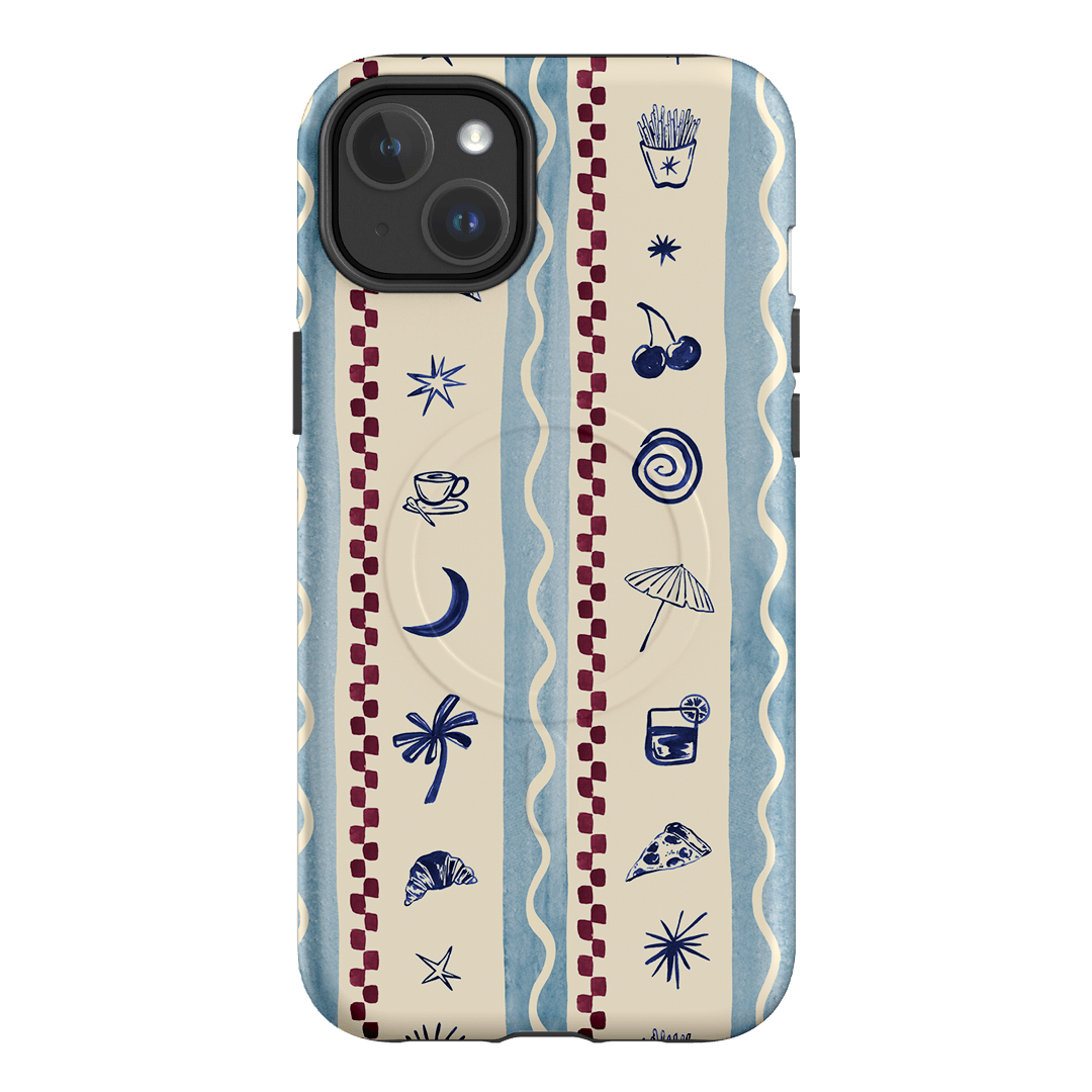 Summer Snacks Blue Printed Phone Cases iPhone 14 Plus / Armoured MagSafe by Charlie Taylor - The Dairy