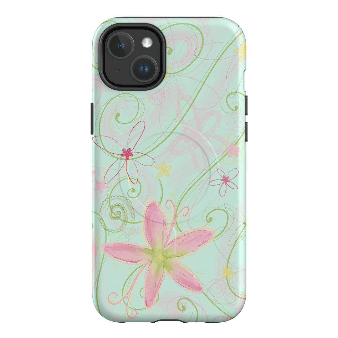 Swirl Blue Printed Phone Cases iPhone 14 Plus / Armoured MagSafe by Kayla Carr - The Dairy