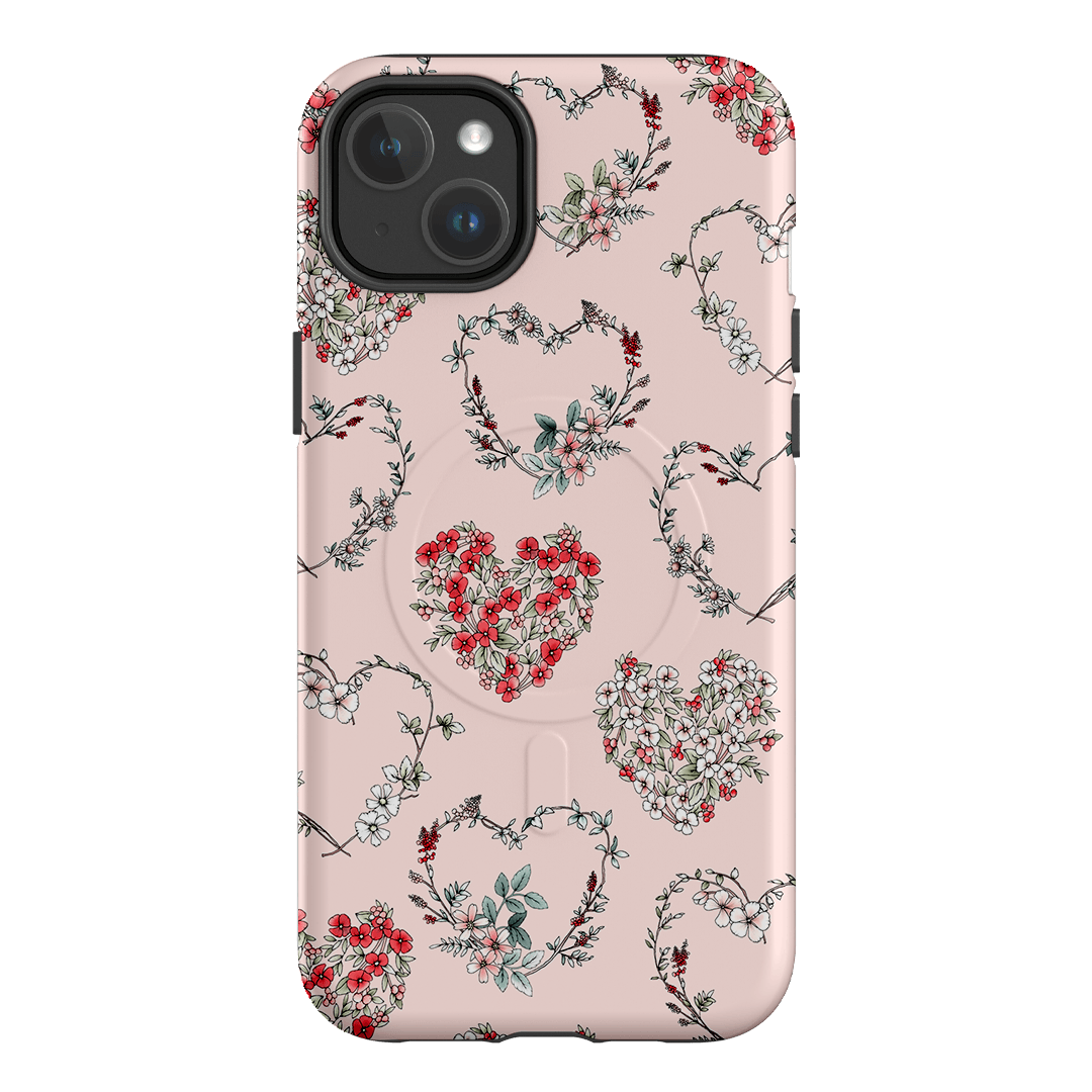 Wild Heart Wreath Printed Phone Cases iPhone 14 Plus / Armoured MagSafe by Typoflora - The Dairy