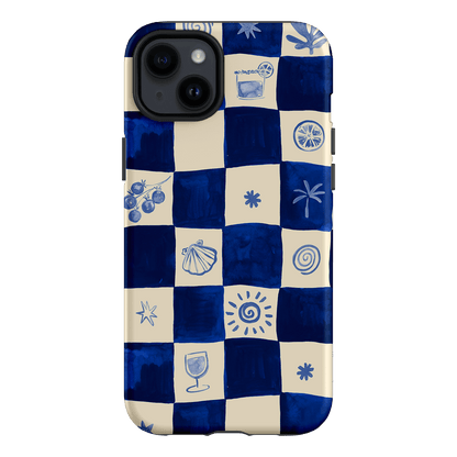 Afternoon Mezze Azure Printed Phone Cases iPhone 14 Plus / Armoured by Charlie Taylor - The Dairy