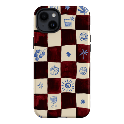 Afternoon Mezze Maroon Printed Phone Cases iPhone 14 Plus / Armoured by Charlie Taylor - The Dairy
