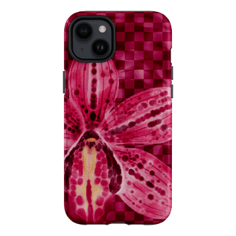 Check Orchid Printed Phone Cases iPhone 14 Plus / Armoured by Sally Hungerford - The Dairy