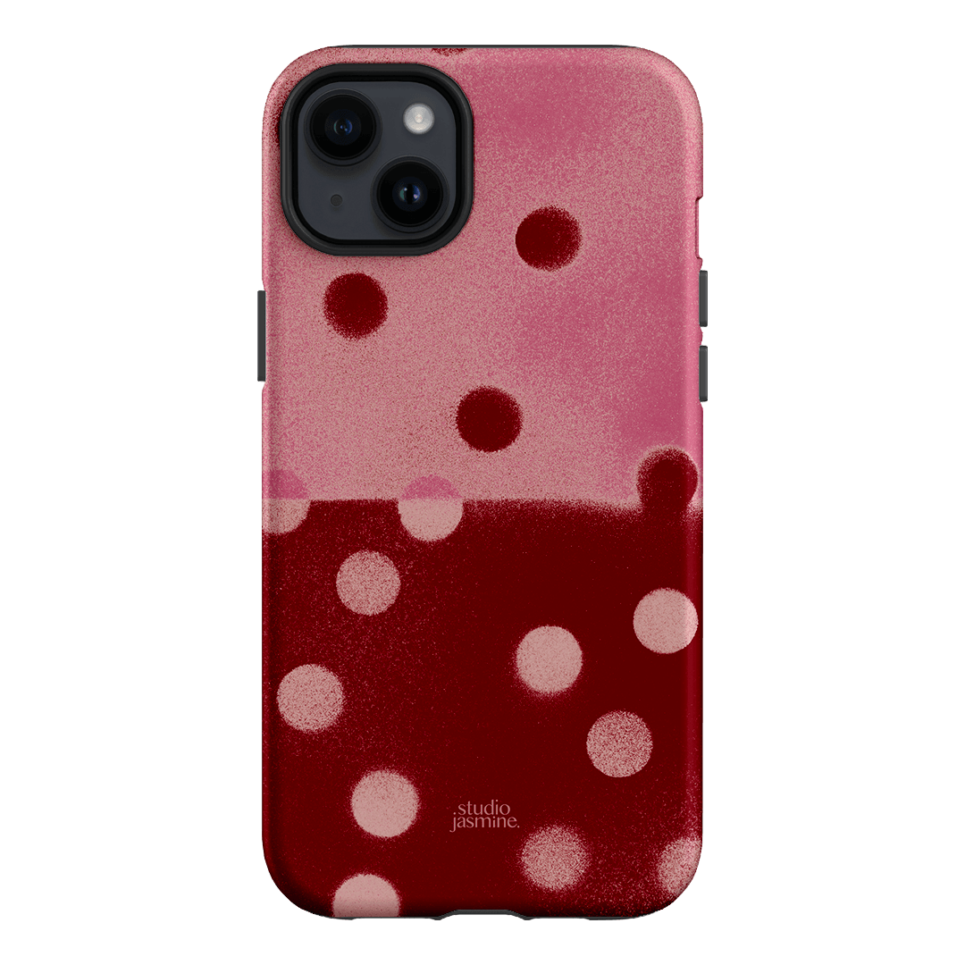 Cherry Polka Dot Printed Phone Cases iPhone 14 Plus / Armoured by Jasmine Dowling - The Dairy