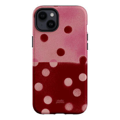 Cherry Polka Dot Printed Phone Cases iPhone 14 Plus / Armoured by Jasmine Dowling - The Dairy