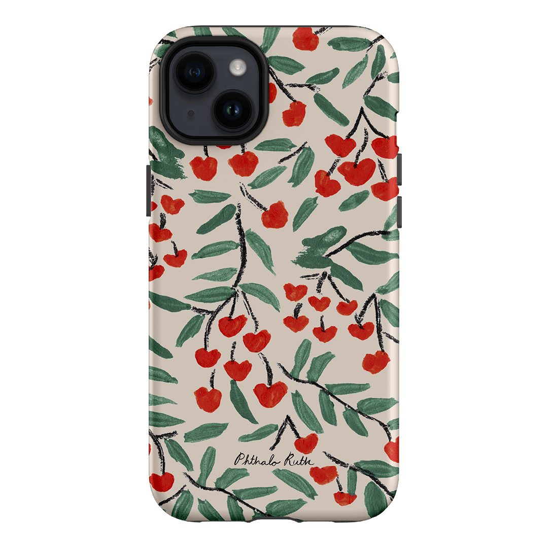 Cherry Love Printed Phone Cases iPhone 14 Plus / Armoured by Phthalo Ruth - The Dairy