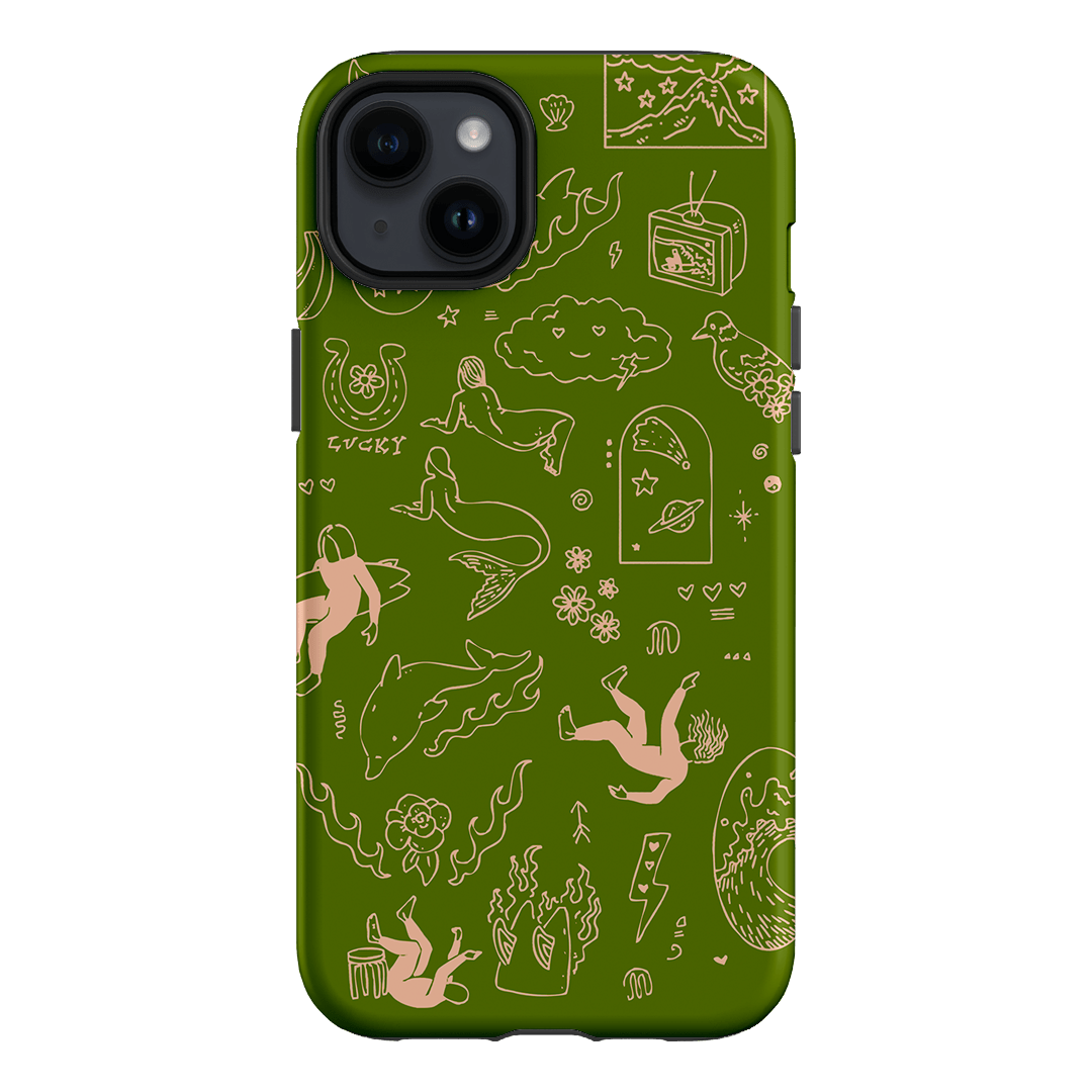 Easty Flash Green Printed Phone Cases iPhone 14 Plus / Armoured by Easty Beasty - The Dairy