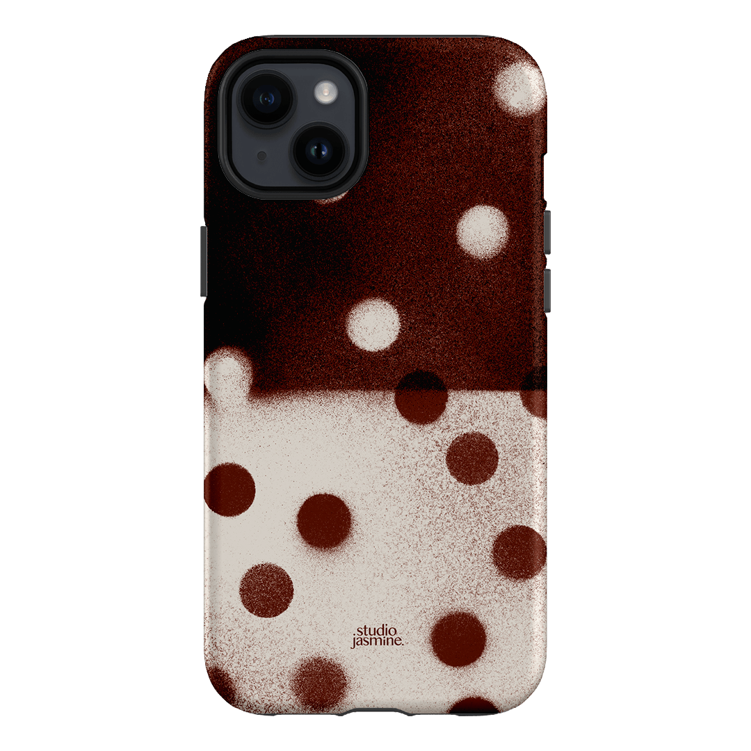 Espresso Polka Dot Printed Phone Cases iPhone 14 Plus / Armoured by Jasmine Dowling - The Dairy