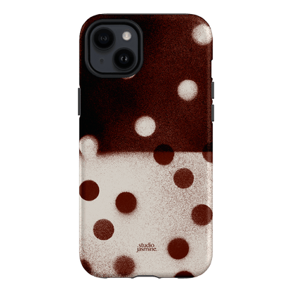 Espresso Polka Dot Printed Phone Cases iPhone 14 Plus / Armoured by Jasmine Dowling - The Dairy