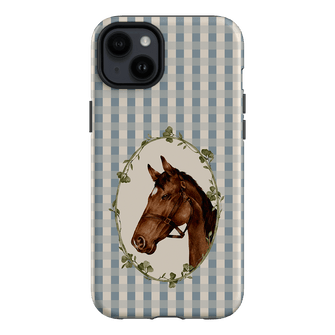 Gingham Horse Printed Phone Cases iPhone 14 Plus / Armoured by Kasiags Art - The Dairy