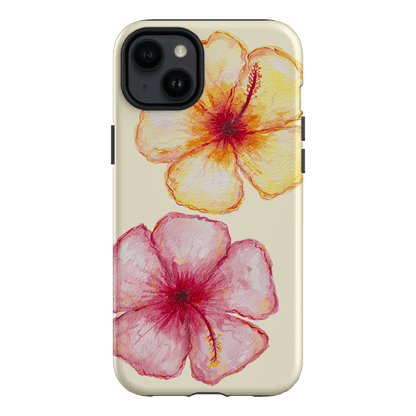 Hibiscus Flower Yellow Printed Phone Cases iPhone 14 Plus / Armoured by BG. Studio - The Dairy