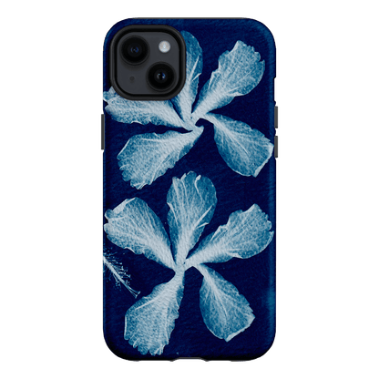 Hibiscus Cyanotype Printed Phone Cases iPhone 14 Plus / Armoured by Sally Hungerford - The Dairy