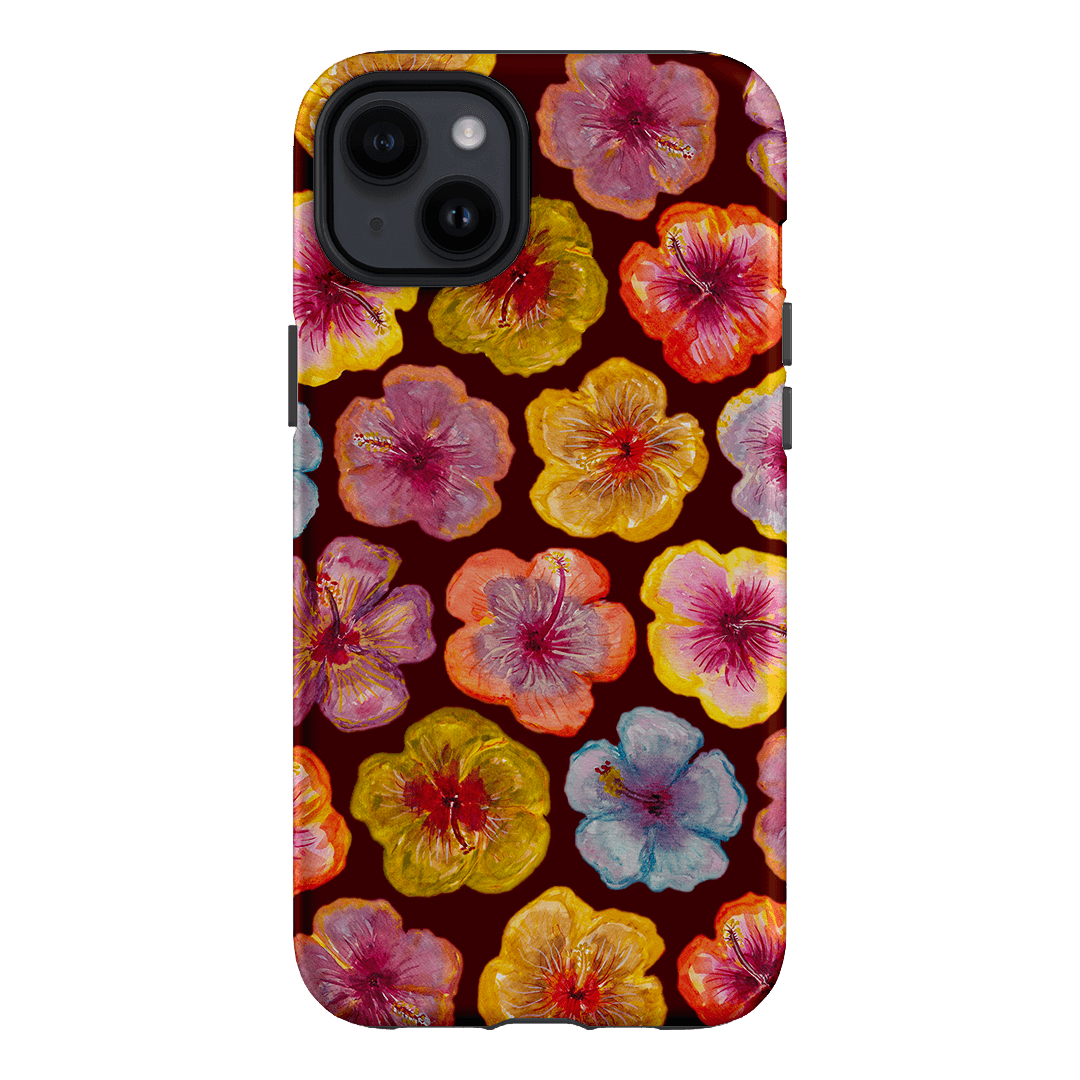 Hibiscus Holiday Rouge Printed Phone Cases iPhone 14 Plus / Armoured by BG. Studio - The Dairy