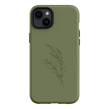 Khaki Wattle Printed Phone Cases iPhone 14 Plus / Armoured by Typoflora - The Dairy