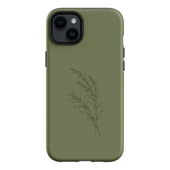 Khaki Wattle Printed Phone Cases iPhone 14 Plus / Armoured by Typoflora - The Dairy