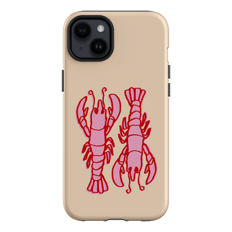 Lobster Love Peach Printed Phone Cases iPhone 14 Plus / Armoured by The Dairy - The Dairy