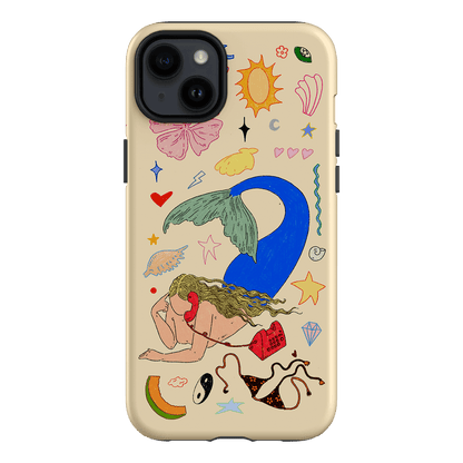Mermaid Salad Cream Printed Phone Cases iPhone 14 Plus / Armoured by Easty Beasty - The Dairy