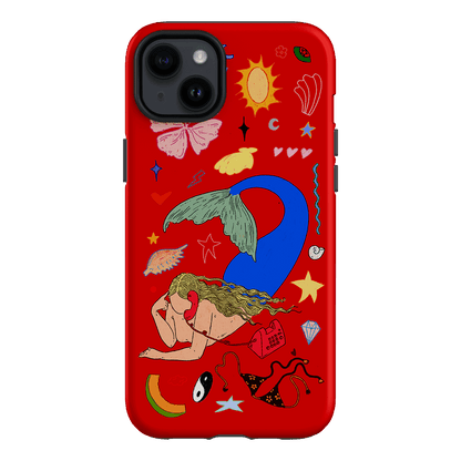 Mermaid Salad Scarlet Printed Phone Cases iPhone 14 Plus / Armoured by Easty Beasty - The Dairy