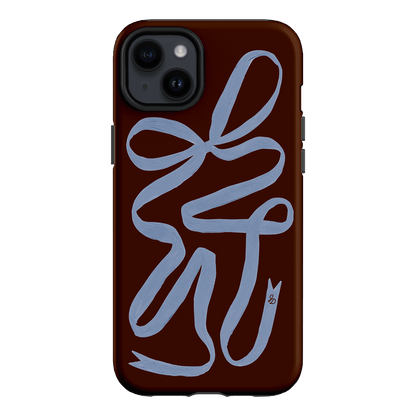 Mocha Ribbon Printed Phone Cases iPhone 14 Plus / Armoured by Jasmine Dowling - The Dairy