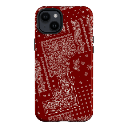 Paisley Crimson Printed Phone Cases iPhone 14 Plus / Armoured by The Dairy - The Dairy