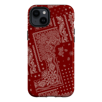 Paisley Crimson Printed Phone Cases iPhone 14 Plus / Armoured by The Dairy - The Dairy