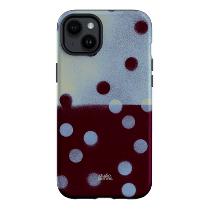 Plum Polka Dot Printed Phone Cases iPhone 14 Plus / Armoured by Jasmine Dowling - The Dairy