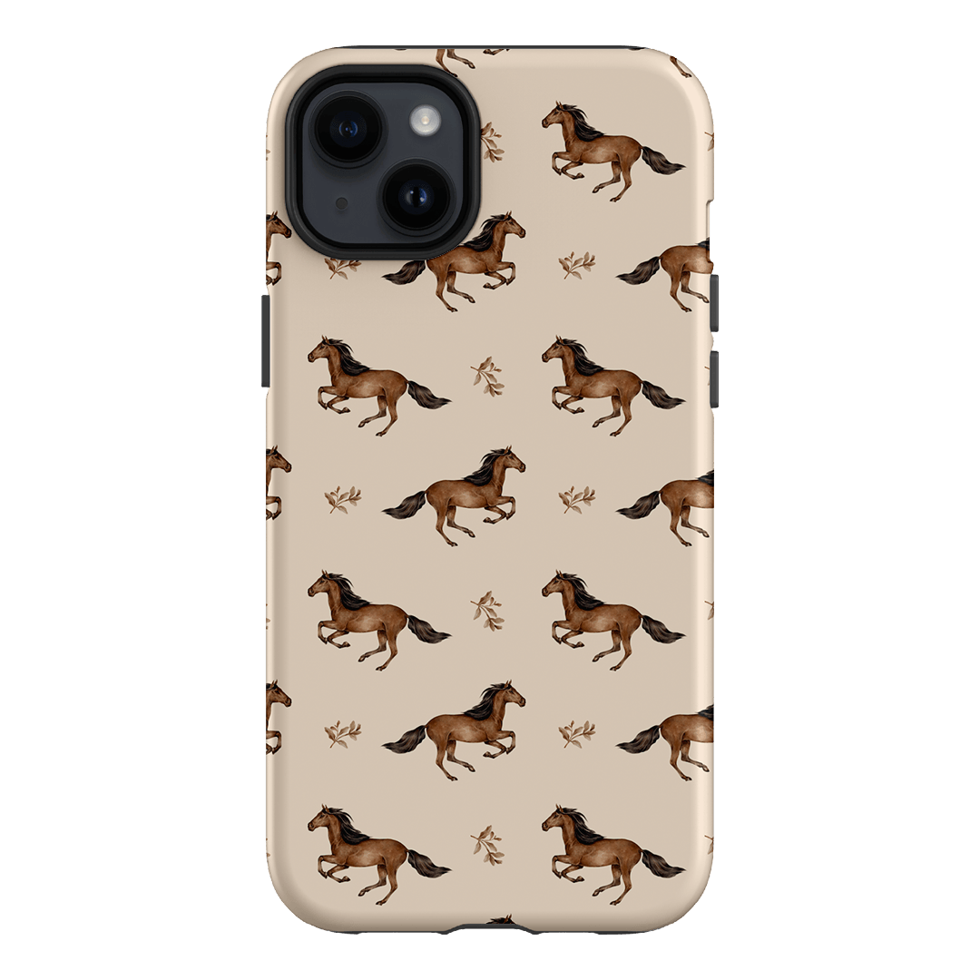 Running Horse Printed Phone Cases iPhone 14 Plus / Armoured by Kasiags Art - The Dairy