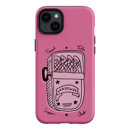 Sardine Social Pink Printed Phone Cases iPhone 14 Plus / Armoured by The Dairy - The Dairy