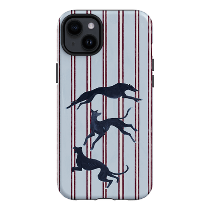 Stripey Hounds Printed Phone Cases iPhone 14 Plus / Armoured by Lisa Hu - The Dairy