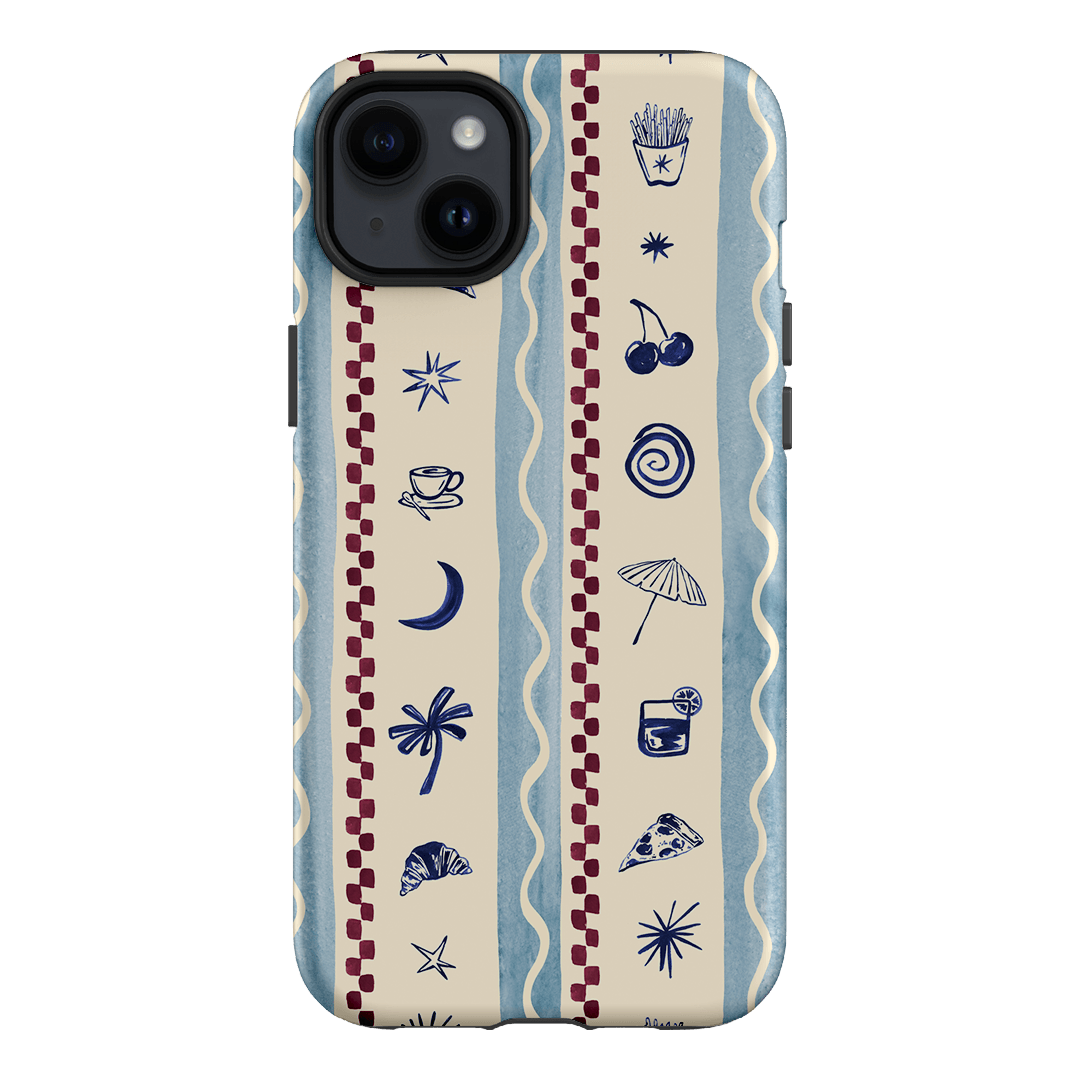 Summer Snacks Blue Printed Phone Cases iPhone 14 Plus / Armoured by Charlie Taylor - The Dairy