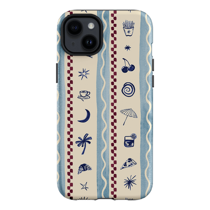 Summer Snacks Blue Printed Phone Cases iPhone 14 Plus / Armoured by Charlie Taylor - The Dairy