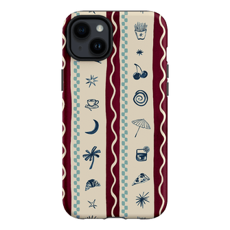 Summer Snacks Burgundy Printed Phone Cases iPhone 14 Plus / Armoured by Charlie Taylor - The Dairy