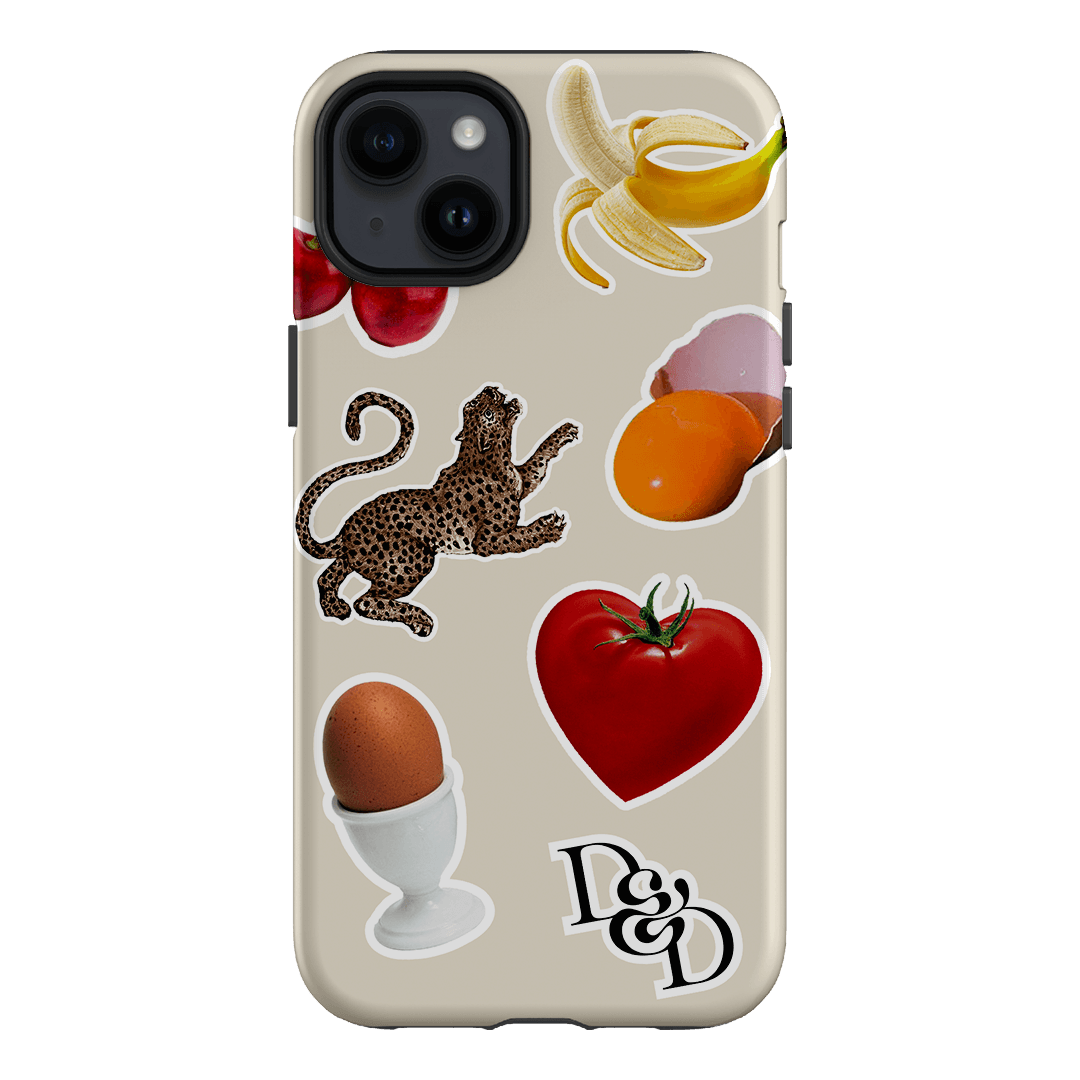 Sunday Stickers Cream Printed Phone Cases iPhone 14 Plus / Armoured by Desmond & Dempsey - The Dairy