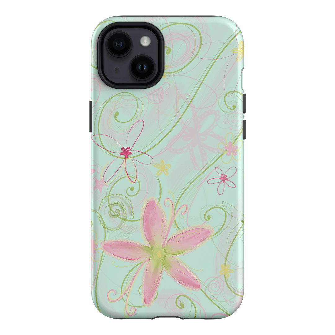 Swirl Blue Printed Phone Cases iPhone 14 Plus / Armoured by Kayla Carr - The Dairy