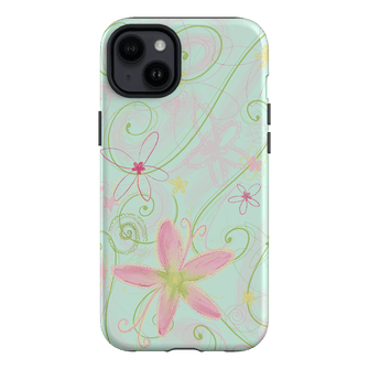 Swirl Blue Printed Phone Cases iPhone 14 Plus / Armoured by Kayla Carr - The Dairy