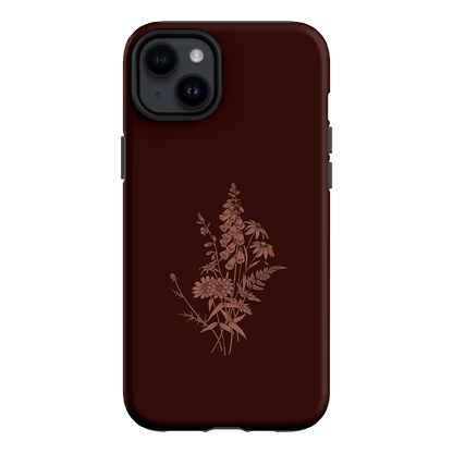 Wildflowers Mocha Printed Phone Cases iPhone 14 Plus / Armoured by Typoflora - The Dairy